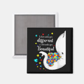 Was Verschiedenes Schönes Elefant Autismus Magnet (Vorderseite/Rückseite)
