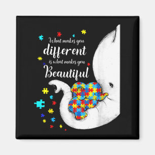 Was Verschiedenes Schönes Elefant Autismus Magnet