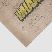 WAS? Vintages Comic Buch Steampunk Pop Kunst Seidenpapier (Ausschnitt)