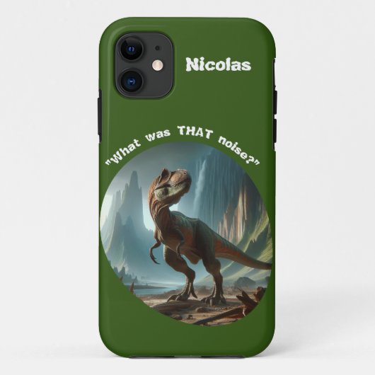 "Was war DAS Geräusch?" Maßgeschneidertes Dino Case-Mate iPhone Hülle (Rückseite)