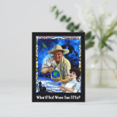 Was wäre, wenn Gott einer von uns wäre? Postkarte (Stehend Vorderseite)