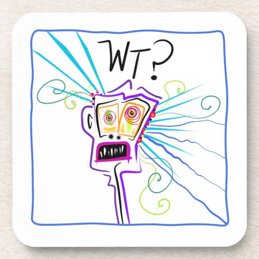 Was? WAS? EMOJI Meemogie Getränkeuntersetzer (Vorderseite)