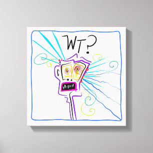 Was? WAS? EMOJI Meemogie Leinwanddruck