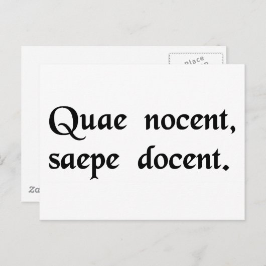 Was weh tut, lehrt oft. postkarte (Vorne/Hinten)