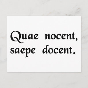 Was weh tut, lehrt oft. postkarte