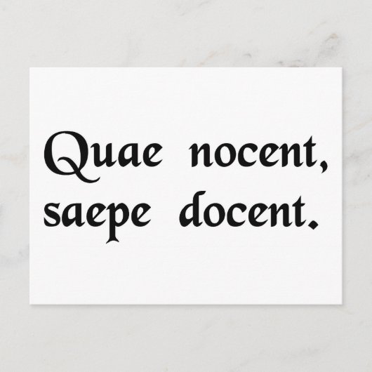 Was weh tut, lehrt oft. postkarte (Vorderseite)