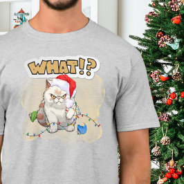 Was? Weihnachtskatze Alberner T - Shirt