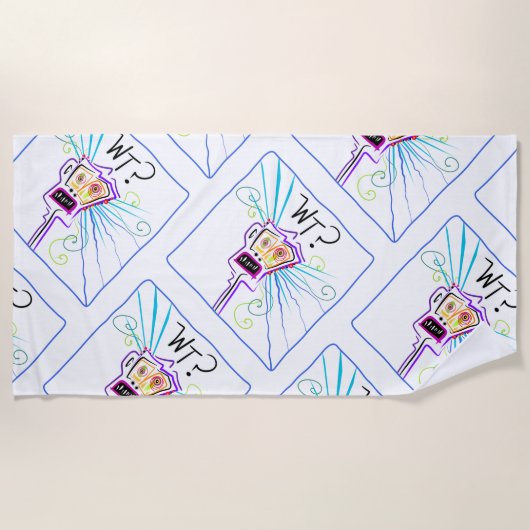 Was? - WELCHE ? EMOJI Meemogie Strandtuch (Vorderseite)