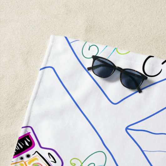 Was? - WELCHE ? EMOJI Meemogie Strandtuch (Beispiel)