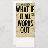 Was, wenn alles funktioniert Retro-Zeitungs-Typogr Menükarte (Vorne/Hinten)