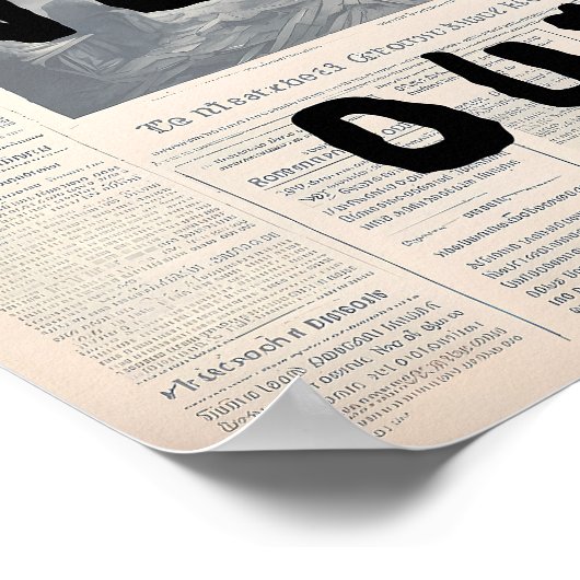 Was, wenn alles funktioniert - Retro-Zeitungsstil Poster (Ecke)