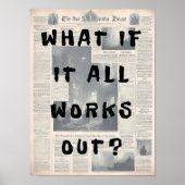 Was, wenn alles funktioniert - Retro-Zeitungsstil Poster (Vorne)