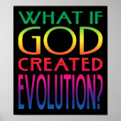 Was, wenn Gott Evolution erschaffen würde? Intelli Poster (Vorne)