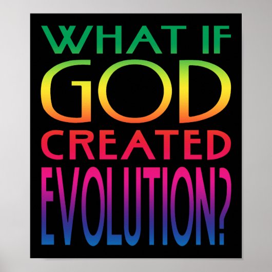Was, wenn Gott Evolution erschaffen würde? Intelli Poster (Vorne)
