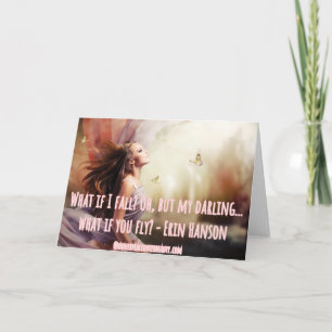 Was, wenn ich falle - Erin Hanson Zitat Karte
