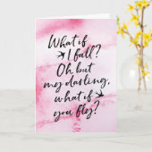 Was, wenn ich falle, Ermutigungsgrußkarte Karte (Gelbe Blume)