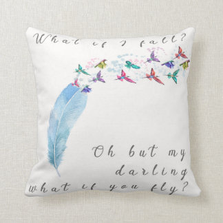 Was, wenn ich falle, was Sie Vogel-Feder-Kissen Kissen