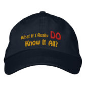 Was, wenn ich wirklich alles wüsste? bestickte kappe (Vorderseite)