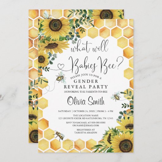 Was werden Babys ein zweischneidiges Party zur Auf Einladung (Vorne/Hinten)