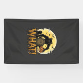 Was Werwolf-Kürbis-Grabstein Vollmond Banner (Horizontal)