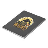 Was Werwolf-Kürbis-Grabstein Vollmond Notizblock (Rotiert)