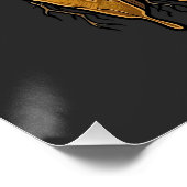 Was Werwolf-Kürbis-Grabstein Vollmond Poster (Ecke)