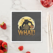 Was Werwolf-Kürbis-Grabstein Vollmond Serviette (Beispiel)