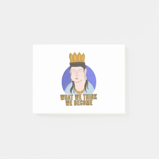 Was wir denken zu werden post-it klebezettel (Vorderseite)