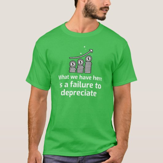 Was wir hier haben, ist ein Versäumnis, DEPRECIATE T-Shirt (Vorderseite)