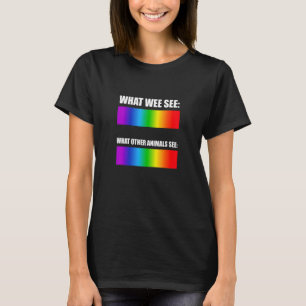 Was wir sehen, was andere Tiere sehen Spectrum Mem T-Shirt