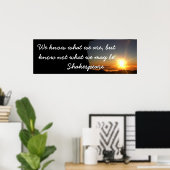 Was wir sein mögen - Zitat von Shakespeare Poster (Heimbüro)