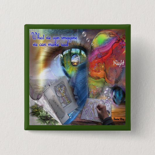 Was wir uns vorstellen können, können wir button (Vorderseite)