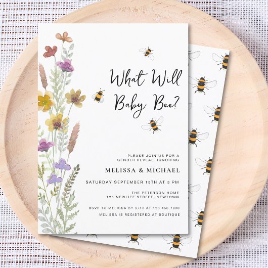 Was wird Baby Bee Gender Reveal? Einladung