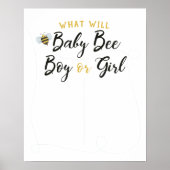 Was wird Baby Bee Gender Reveal Voting Poster (Vorne)