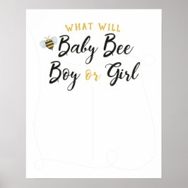 Was wird Baby Bee Gender Reveal Voting Poster