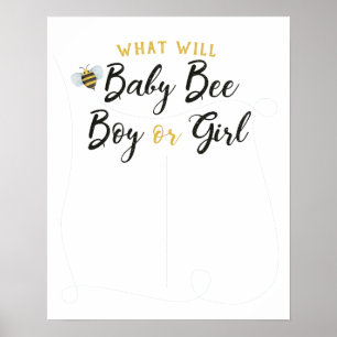 Was wird Baby Bee Gender Reveal Voting Poster