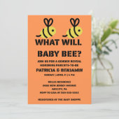 Was Wird Baby Bee Geschlecht Enthüllen Einladung (Stehend Vorderseite)