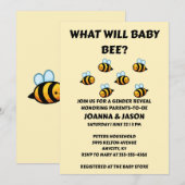 Was Wird Baby Bee Geschlecht Enthüllen Einladung (Vorne/Hinten)
