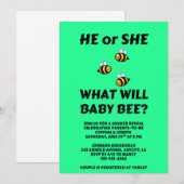 Was Wird Baby Bee Geschlecht Enthüllen Einladung (Vorne/Hinten)