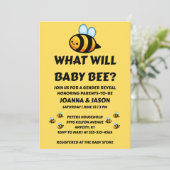 Was Wird Baby Bee Geschlecht Enthüllen Einladung (Stehend Vorderseite)