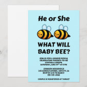 Was Wird Baby Bee Geschlecht Enthüllen Einladung (Vorne/Hinten)