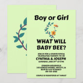 Was Wird Baby Bee Geschlecht Enthüllen Einladung (Vorne/Hinten)