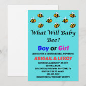Was Wird Baby Bee Geschlecht Enthüllen Einladung (Vorne/Hinten)