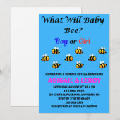 Was wird Baby Bee Geschlecht enthüllen Einladung (Vorne/Hinten)