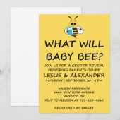 Was Wird Baby Bee Geschlecht Enthüllen Einladung (Vorne/Hinten)