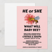 Was Wird Baby Bee Geschlecht Enthüllen Einladung (Vorne/Hinten)