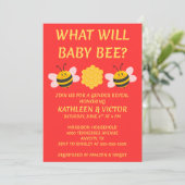 Was Wird Baby Bee Geschlecht Enthüllen Einladung (Stehend Vorderseite)