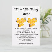 Was Wird Baby Bee Geschlecht Enthüllen Einladung (Stehend Vorderseite)