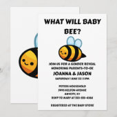 Was Wird Baby Bee Geschlecht Enthüllen Einladung (Vorne/Hinten)