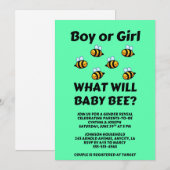 Was Wird Baby Bee Geschlecht Enthüllen Einladung (Vorne/Hinten)